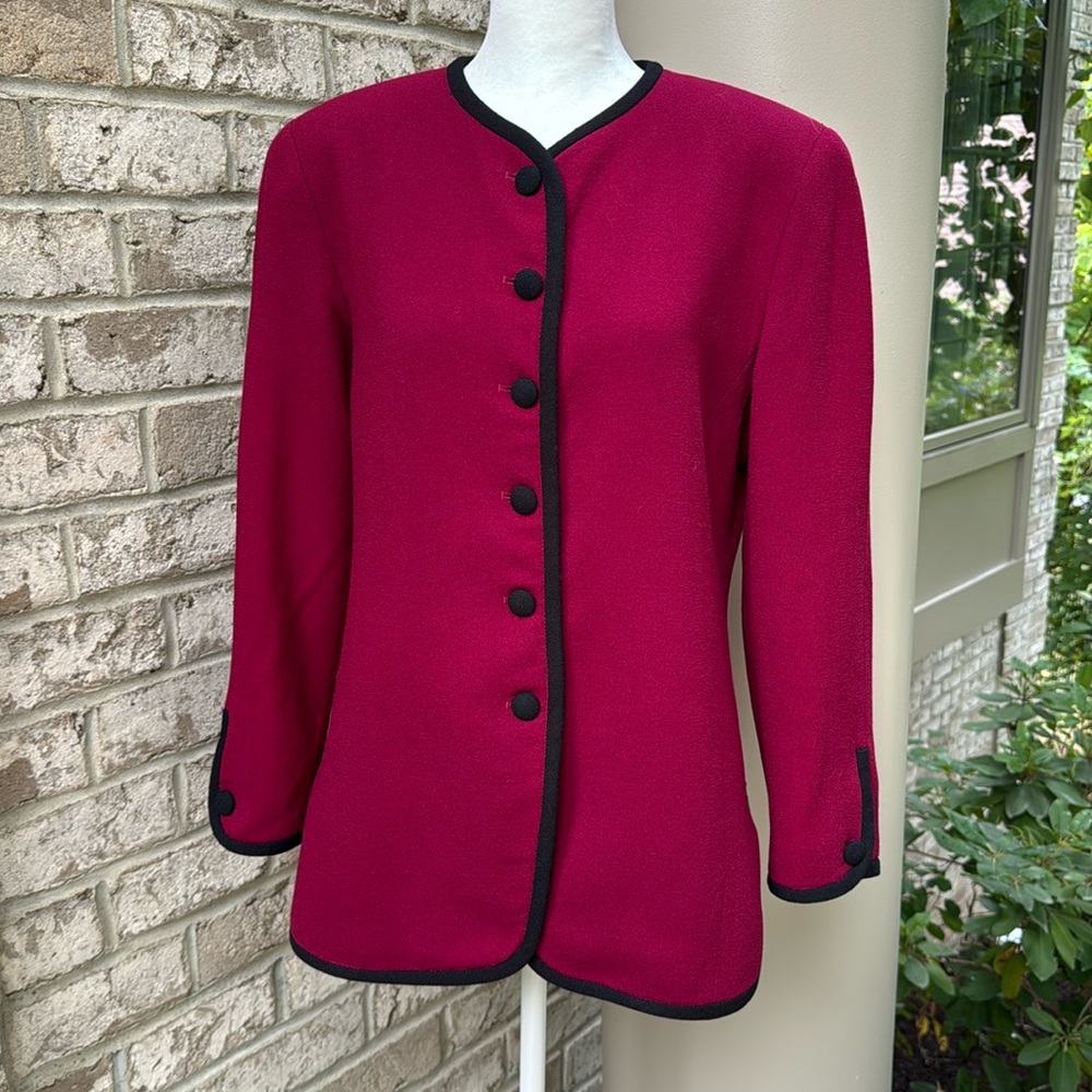 Vintage Talbots Fuchsia Pure Wool Blazer - 10 Petite